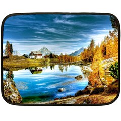 Dolomites Mountains Italy Alpin Fleece Blanket (mini) by Simbadda