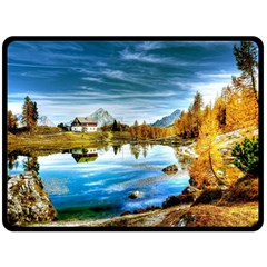 Dolomites Mountains Italy Alpin Fleece Blanket (large)  by Simbadda