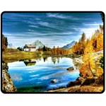 Dolomites Mountains Italy Alpin Fleece Blanket (Medium)  60 x50  Blanket Front