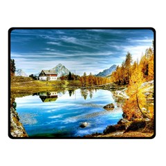 Dolomites Mountains Italy Alpin Fleece Blanket (small) by Simbadda