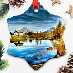 Dolomites Mountains Italy Alpin Ornament (snowflake) by Simbadda