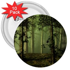 Forest Tree Landscape 3  Buttons (10 Pack)  by Simbadda