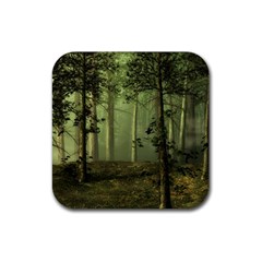 Forest Tree Landscape Rubber Coaster (square)  by Simbadda