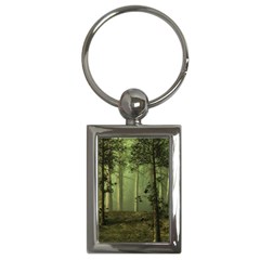 Forest Tree Landscape Key Chains (rectangle)  by Simbadda