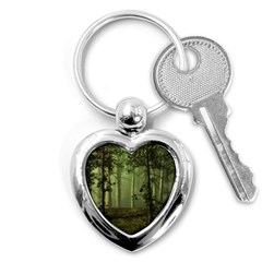 Forest Tree Landscape Key Chains (heart)  by Simbadda