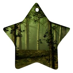 Forest Tree Landscape Star Ornament (two Sides) by Simbadda