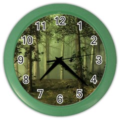 Forest Tree Landscape Color Wall Clocks by Simbadda