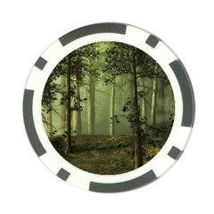 Forest Tree Landscape Poker Chip Card Guard by Simbadda