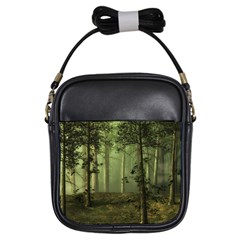 Forest Tree Landscape Girls Sling Bags by Simbadda