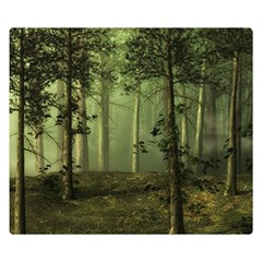 Forest Tree Landscape Double Sided Flano Blanket (small)  by Simbadda