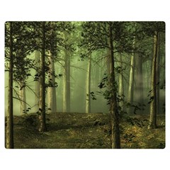 Forest Tree Landscape Double Sided Flano Blanket (medium)  by Simbadda