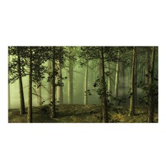 Forest Tree Landscape Satin Shawl by Simbadda