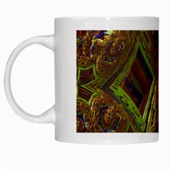 Fractal Virtual Abstract White Mugs by Simbadda