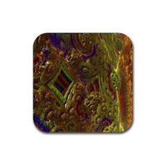 Fractal Virtual Abstract Rubber Coaster (square)  by Simbadda