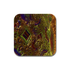 Fractal Virtual Abstract Rubber Square Coaster (4 Pack)  by Simbadda