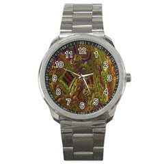 Fractal Virtual Abstract Sport Metal Watch by Simbadda