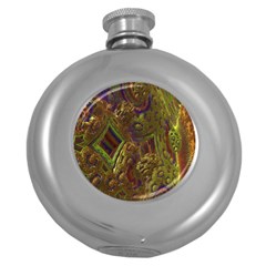 Fractal Virtual Abstract Round Hip Flask (5 Oz) by Simbadda