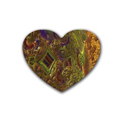 Fractal Virtual Abstract Heart Coaster (4 Pack)  by Simbadda