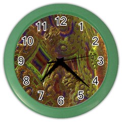 Fractal Virtual Abstract Color Wall Clocks by Simbadda