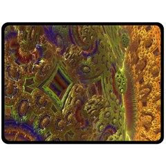 Fractal Virtual Abstract Double Sided Fleece Blanket (large)  by Simbadda