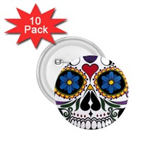 Cranium Sugar Skull 1 75  Buttons (10 Pack) by StarvingArtisan