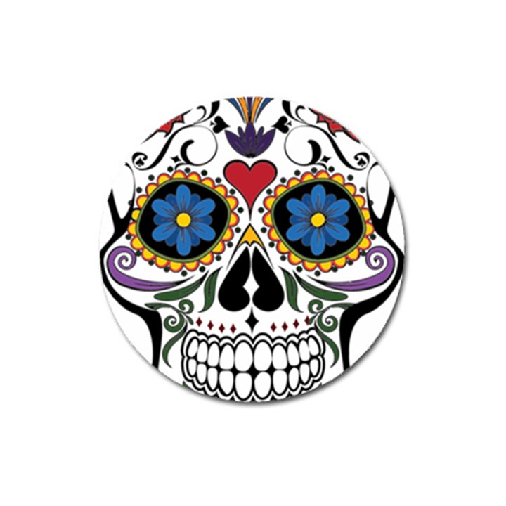 Cranium Sugar Skull Magnet 3  (Round)