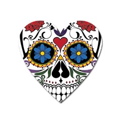 Cranium Sugar Skull Heart Magnet by StarvingArtisan