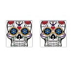 Cranium Sugar Skull Cufflinks (Square) Front(Pair)