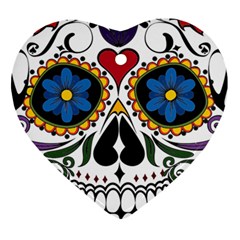 Cranium Sugar Skull Heart Ornament (two Sides)