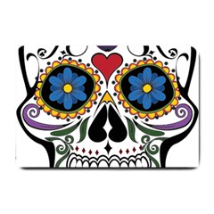 Cranium Sugar Skull Small Doormat  by StarvingArtisan