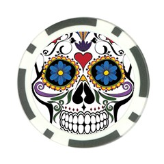 Cranium Sugar Skull Poker Chip Card Guard by StarvingArtisan