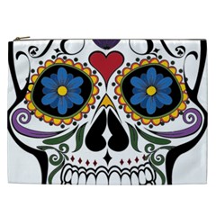 Cranium Sugar Skull Cosmetic Bag (xxl)  by StarvingArtisan