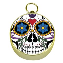 Cranium Sugar Skull Gold Compasses