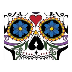 Cranium Sugar Skull Double Sided Flano Blanket (mini)  by StarvingArtisan