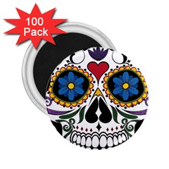 Cranium Sugar Skull 2 25  Magnets (100 Pack)  by StarvingArtisan