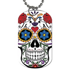 Cranium Sugar Skull Dog Tag (one Side) by StarvingArtisan