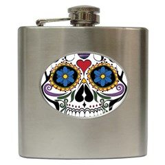 Cranium Sugar Skull Hip Flask (6 Oz) by StarvingArtisan