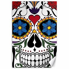 Cranium Sugar Skull Canvas 24  X 36  by StarvingArtisan