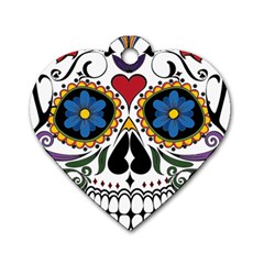 Cranium Sugar Skull Dog Tag Heart (two Sides) by StarvingArtisan