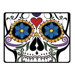 Cranium Sugar Skull Double Sided Fleece Blanket (small)  by StarvingArtisan