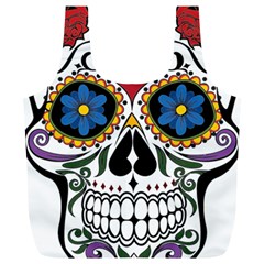 Cranium Sugar Skull Full Print Recycle Bags (l)  by StarvingArtisan