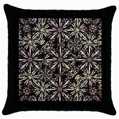 Dark Tropical Pattern Throw Pillow Case (black) by dflcprints