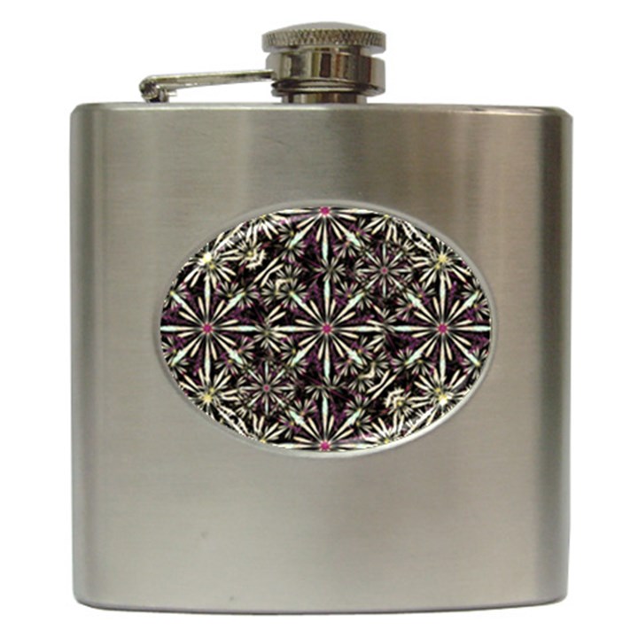 Dark Tropical Pattern Hip Flask (6 oz)