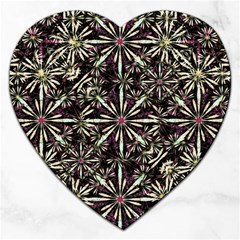 Dark Tropical Pattern Jigsaw Puzzle (heart) by dflcprints