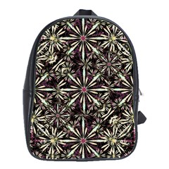 Dark Tropical Pattern School Bag (large) by dflcprints