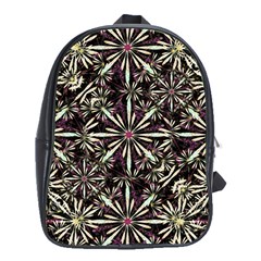 Dark Tropical Pattern School Bag (xl) by dflcprints