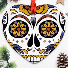 Sugar Skull Ornament (heart) by StarvingArtisan