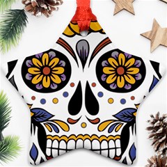 Sugar Skull Ornament (star) by StarvingArtisan