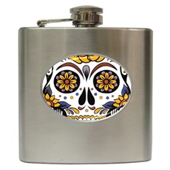 Sugar Skull Hip Flask (6 Oz) by StarvingArtisan