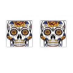 Sugar Skull Cufflinks (square) by StarvingArtisan